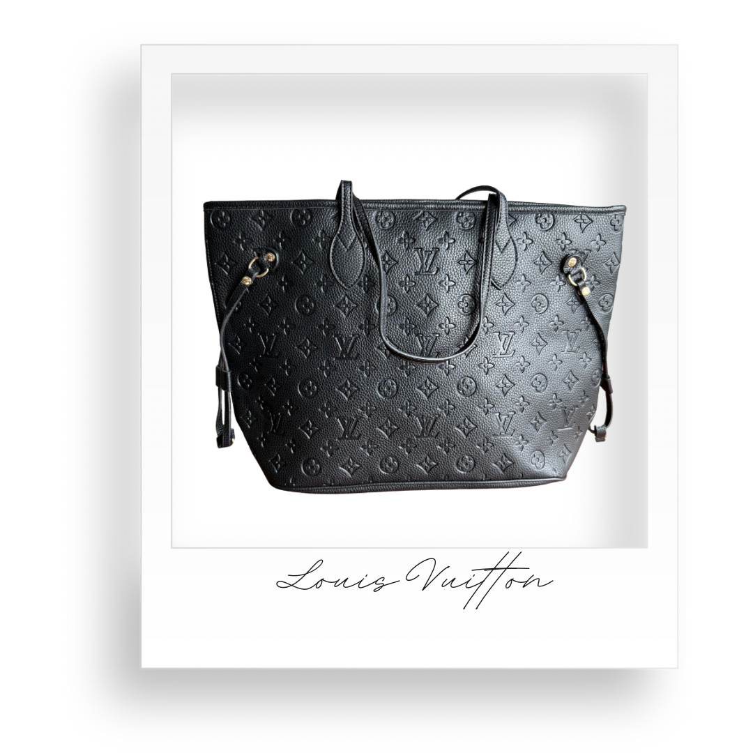 Black Embossed Purse with Wallet