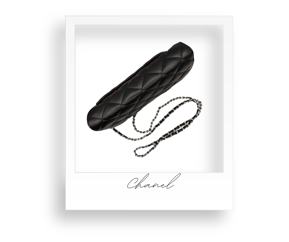 Black and Silver Clutch with Optional Strap
