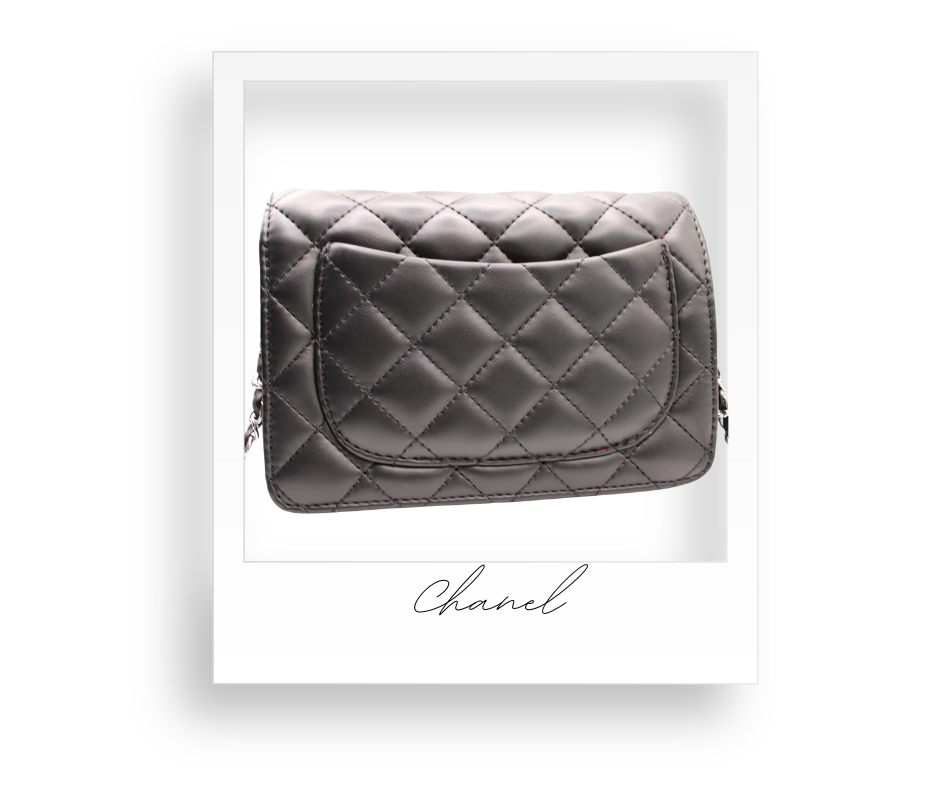 Black and Silver Clutch with Optional Strap