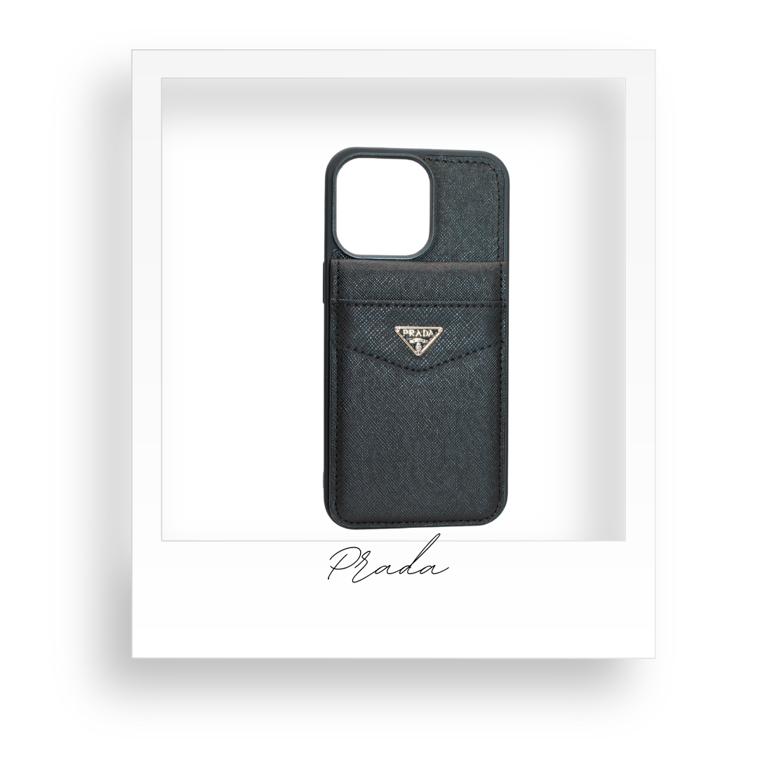 iPhone 15 Pro Max Black Wallet Phone Case