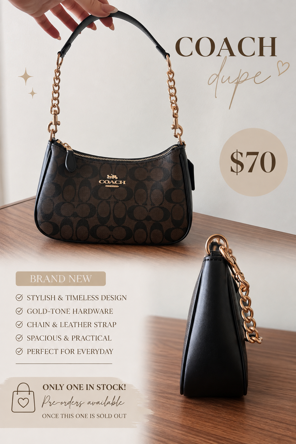 Brown Shoulder Bag