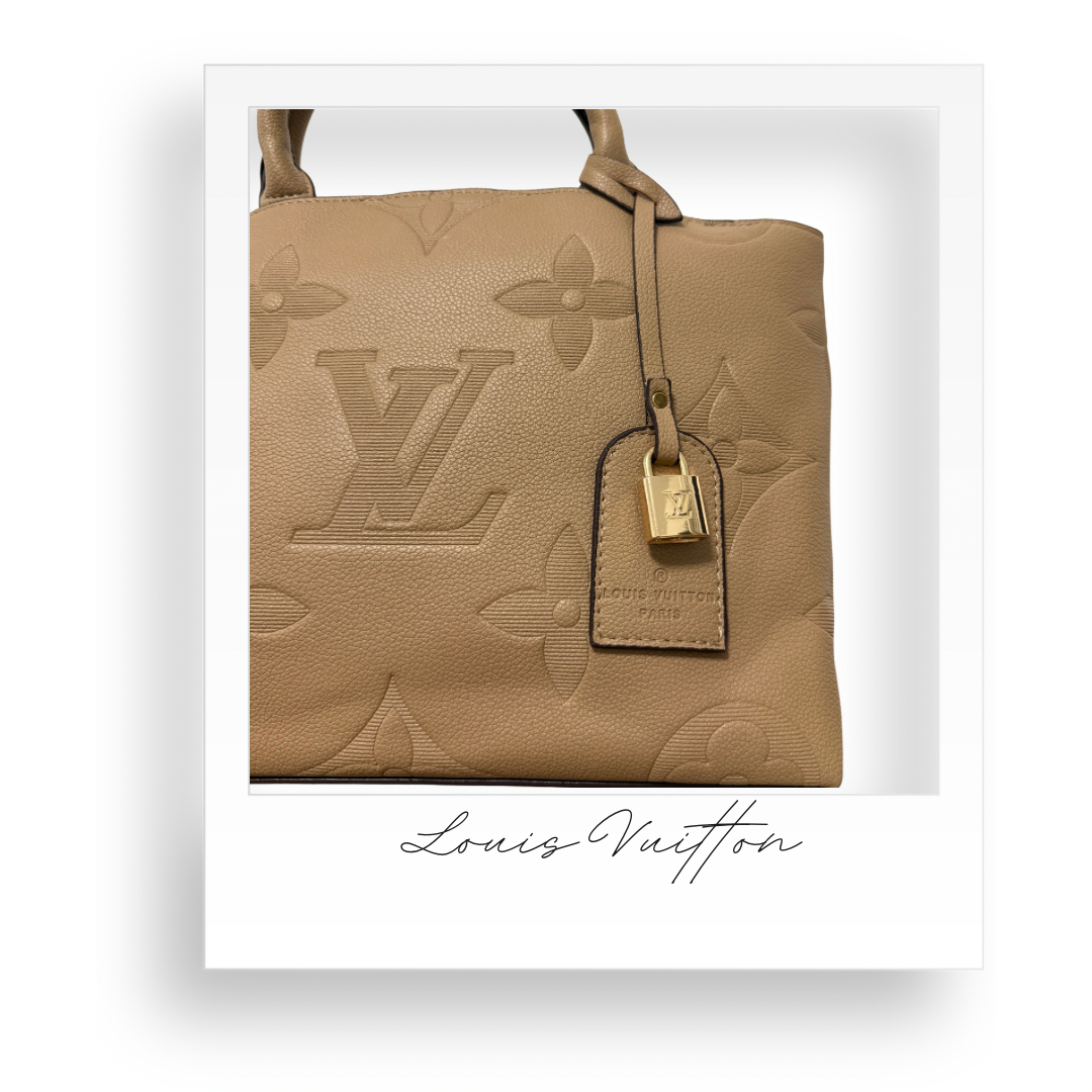Beige Embossed Purse