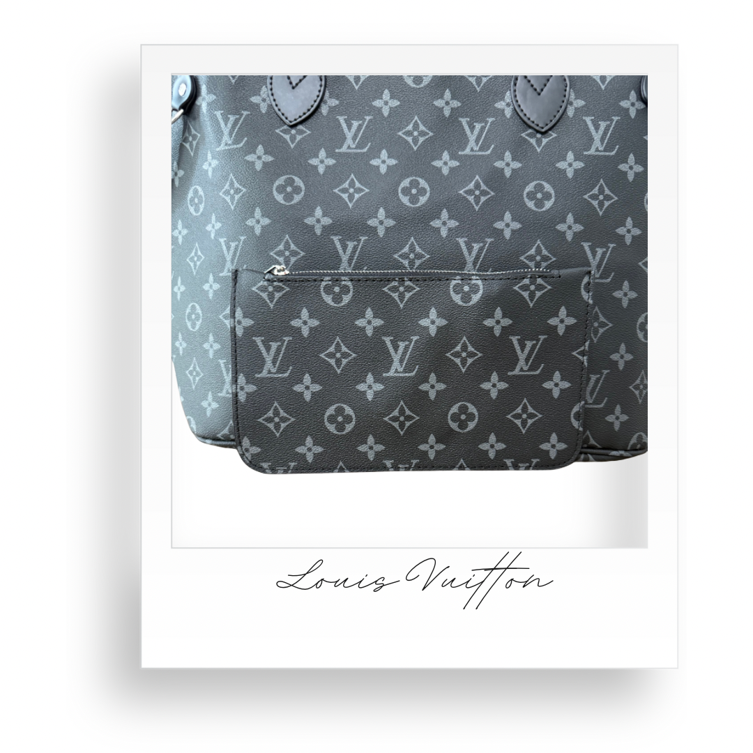 Black and Grey Purse with Wallet