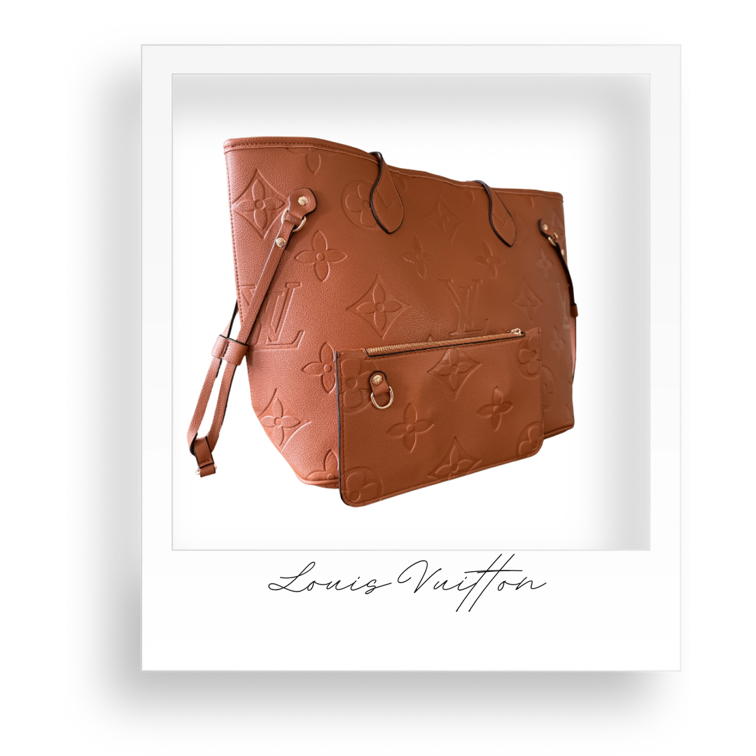 Camel Embossed Purse with Wallet
