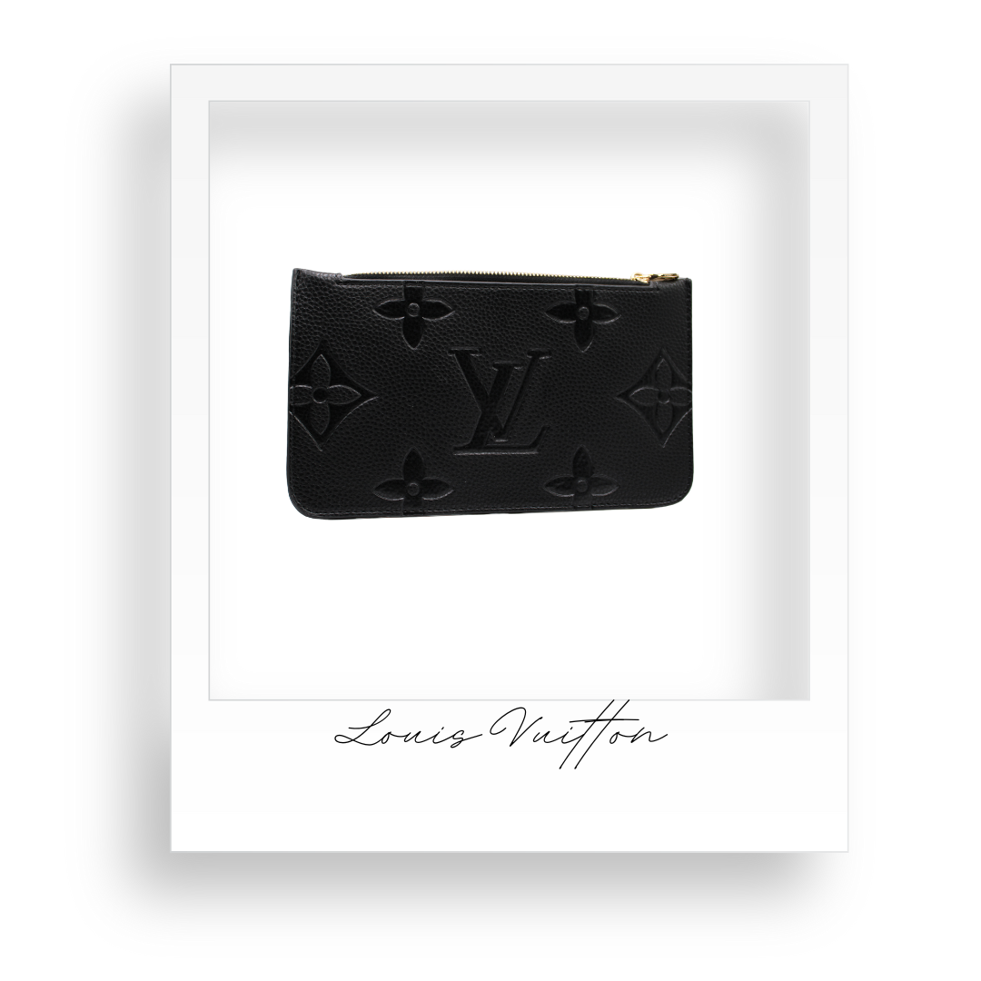Black Embossed Purse with Wallet