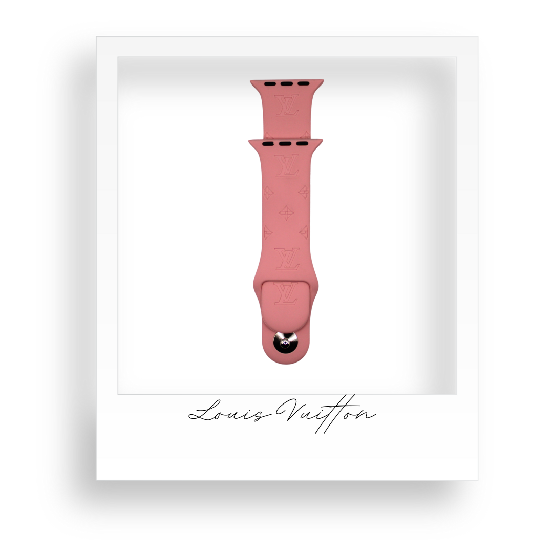 Pink Embossed Silicone Apple Watch Band 38mm/40mm/41mm