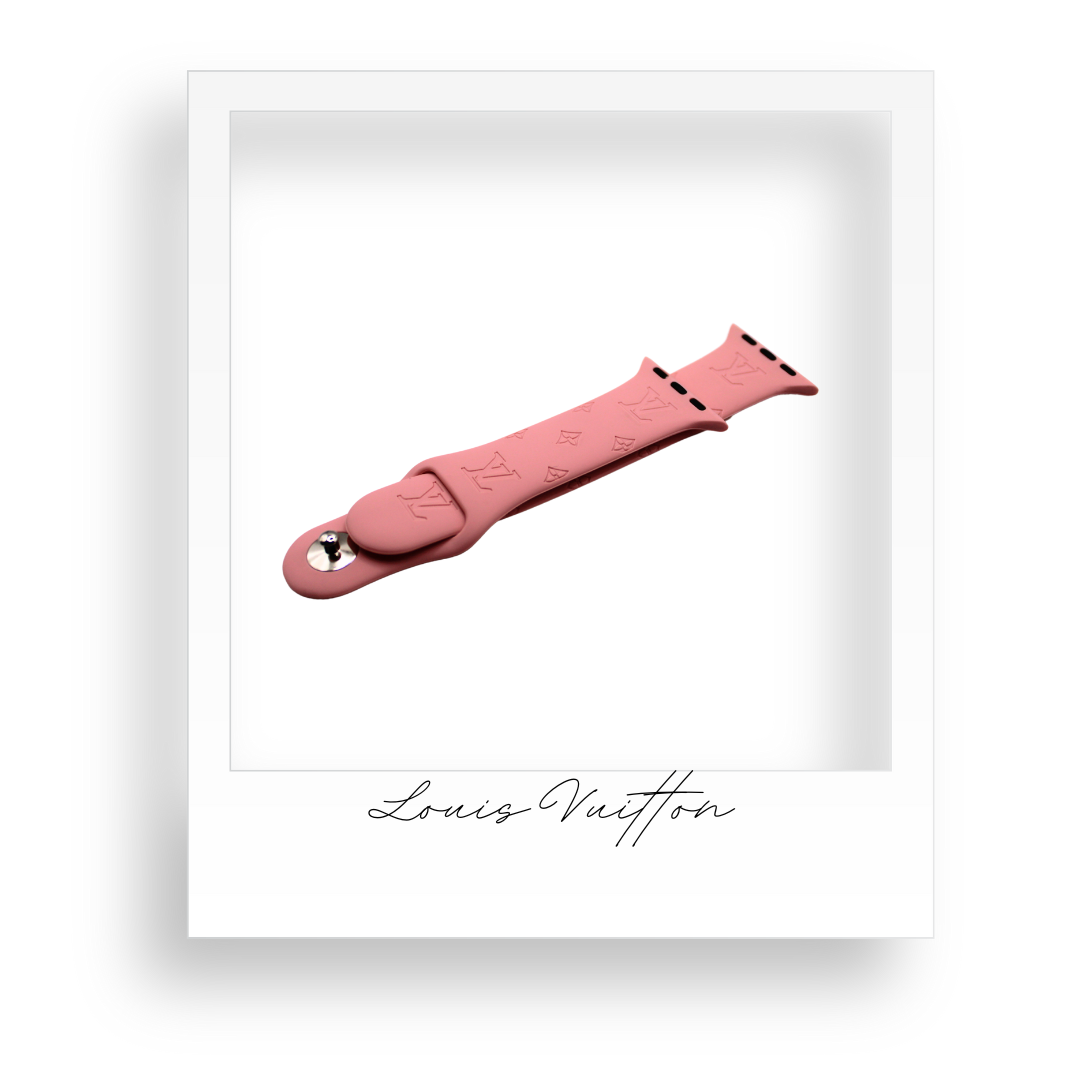 Pink Embossed Silicone Apple Watch Band 38mm/40mm/41mm