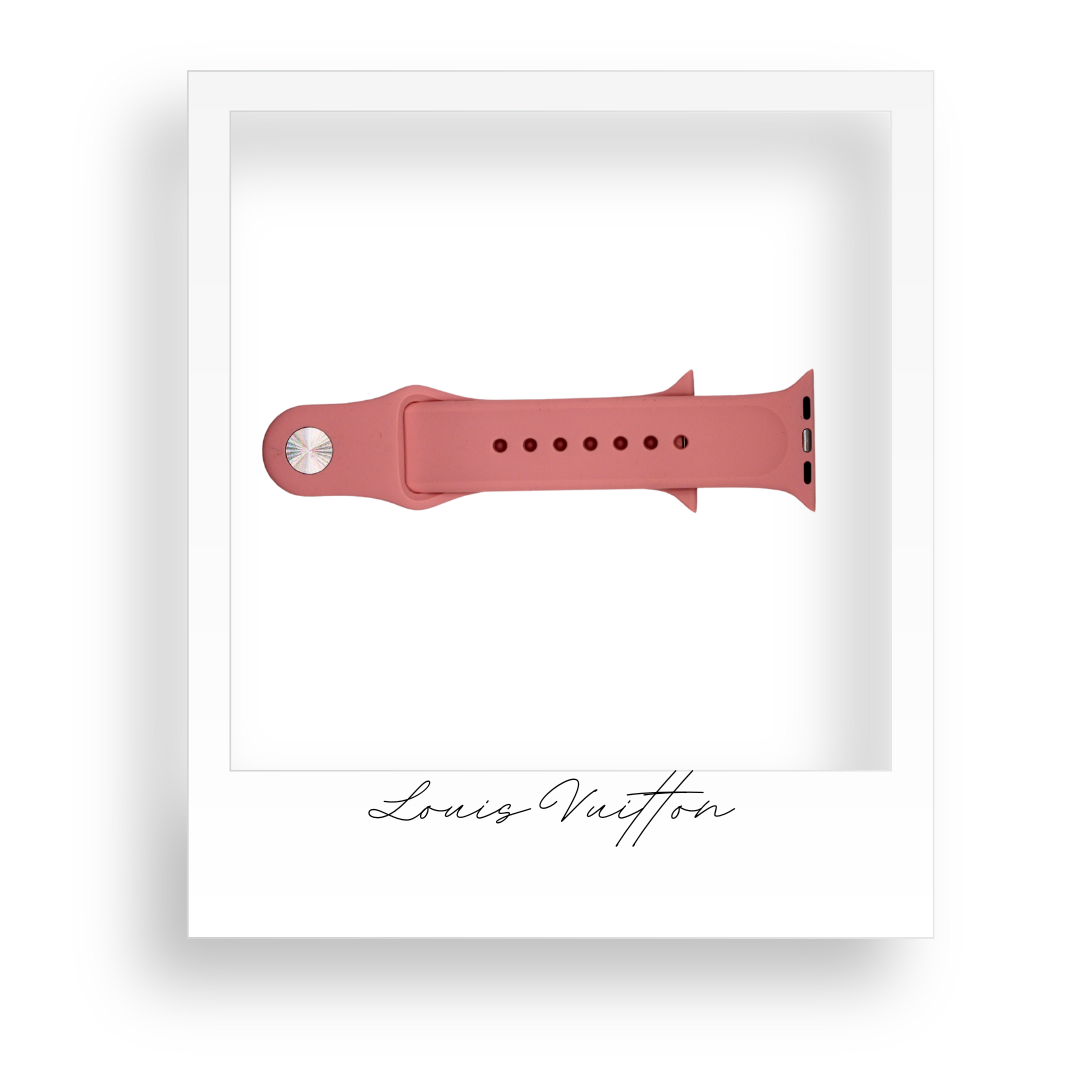 Pink Embossed Silicone Apple Watch Band 38mm/40mm/41mm