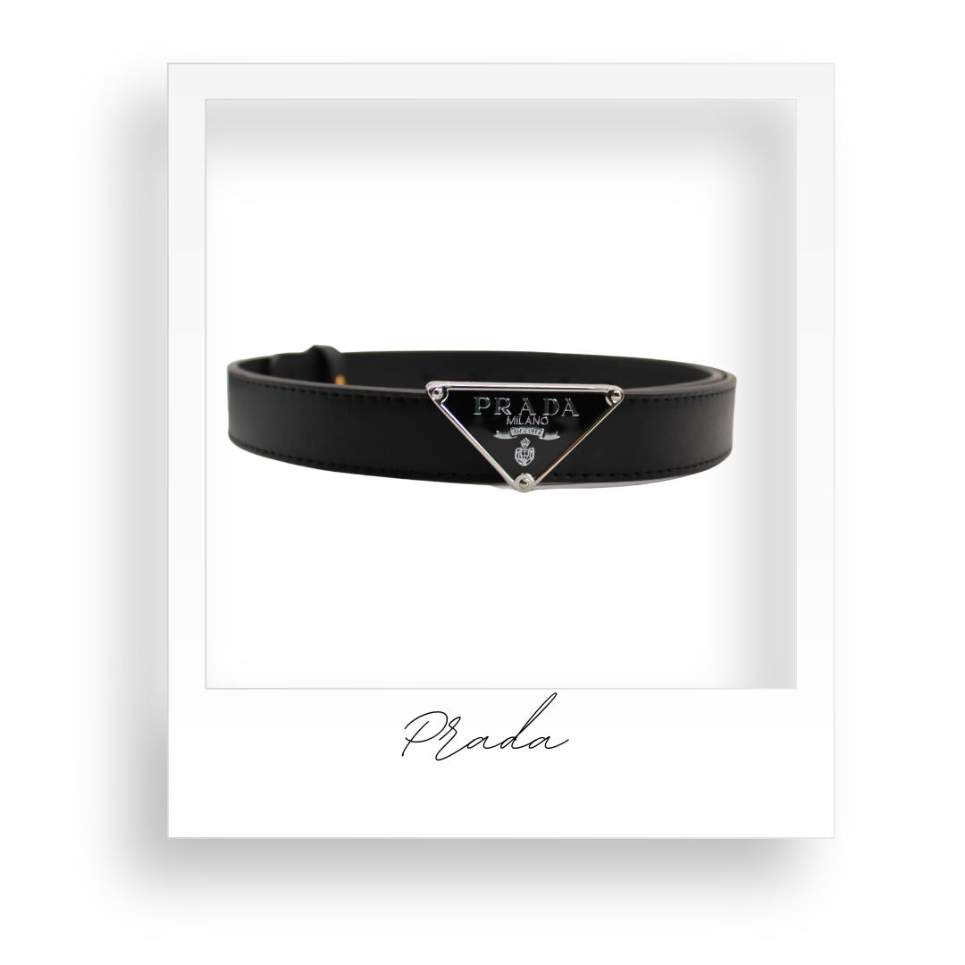 Black Belt with Silver Hardware