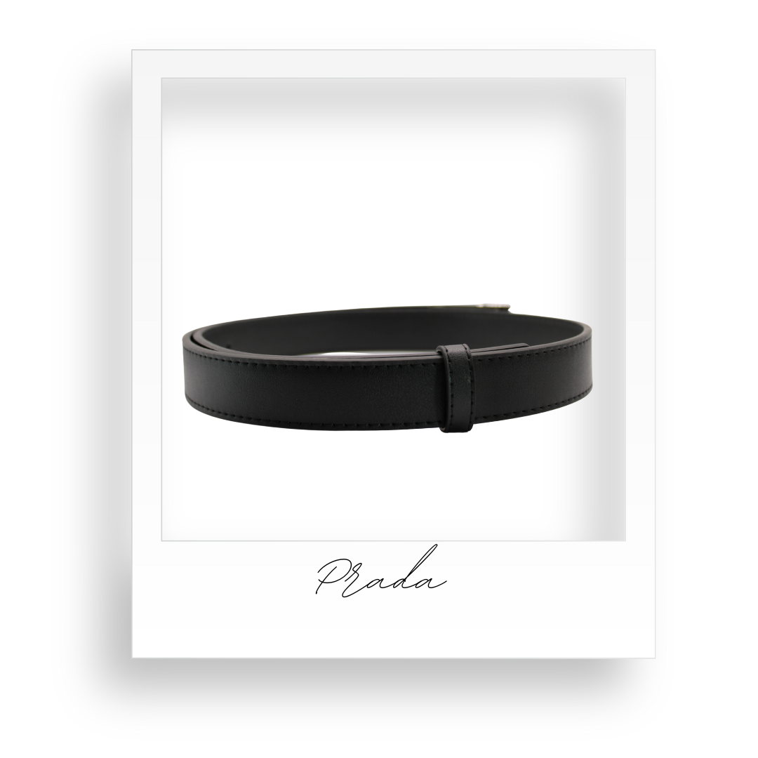 Black Belt with Silver Hardware