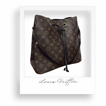 Brown Floral Purse with Black Accents