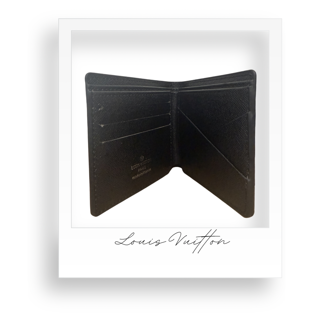 Men's Black Checkered Wallet