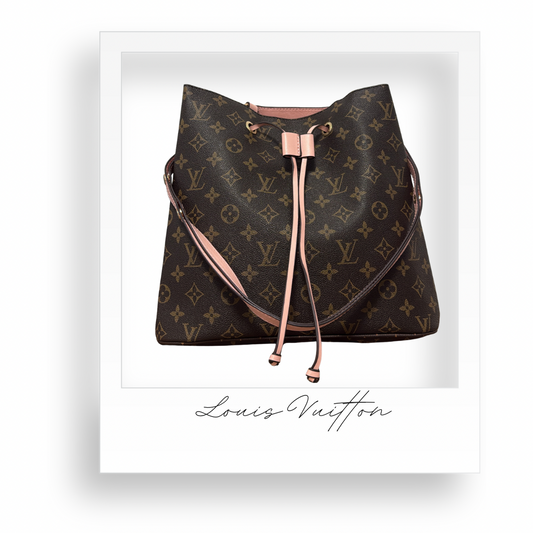 Brown Floral Purse with Pink Accents
