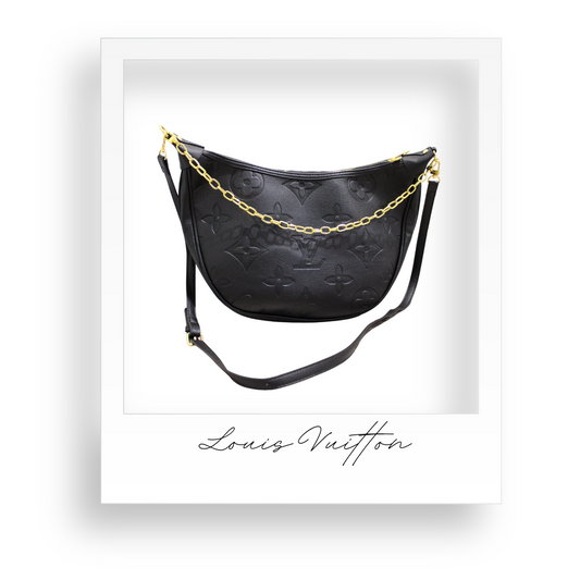 Large Black Embossed Crossbody Purse With Wallet