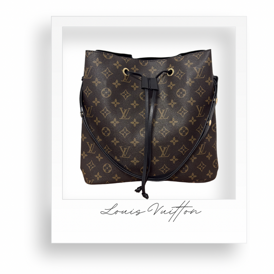 Brown Floral Purse with Black Accents