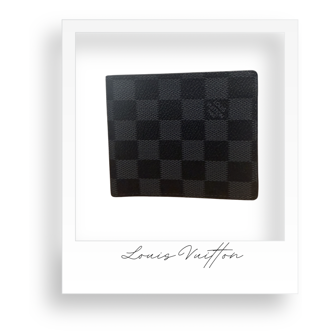 Men's Black Checkered Wallet