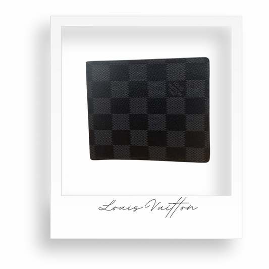 Men's Black Checkered Wallet