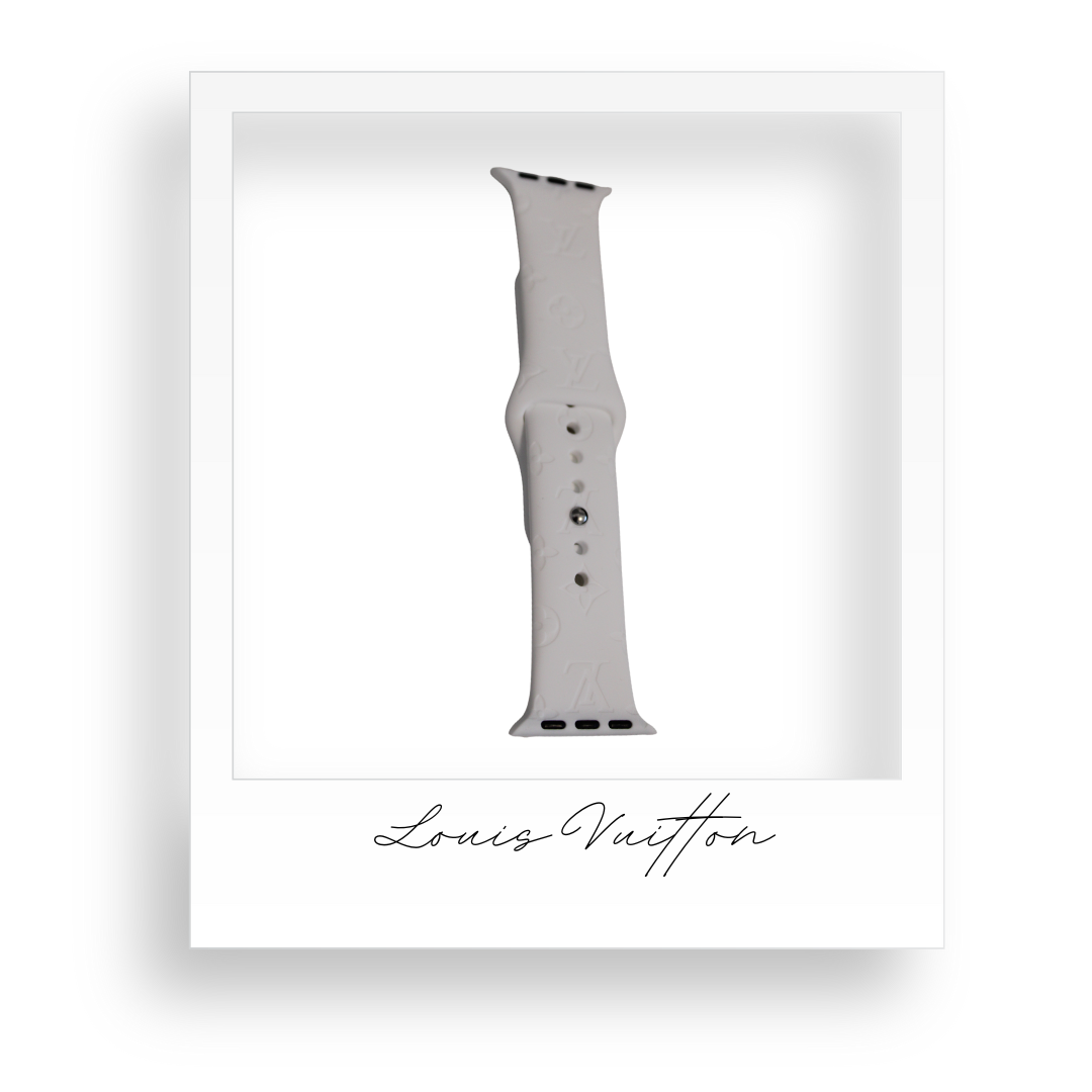 White Embossed Apple Watch Strap 38mm/40mm/41mm