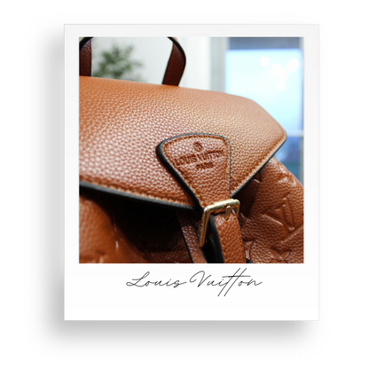 Camel Embossed Backpack Style Purse
