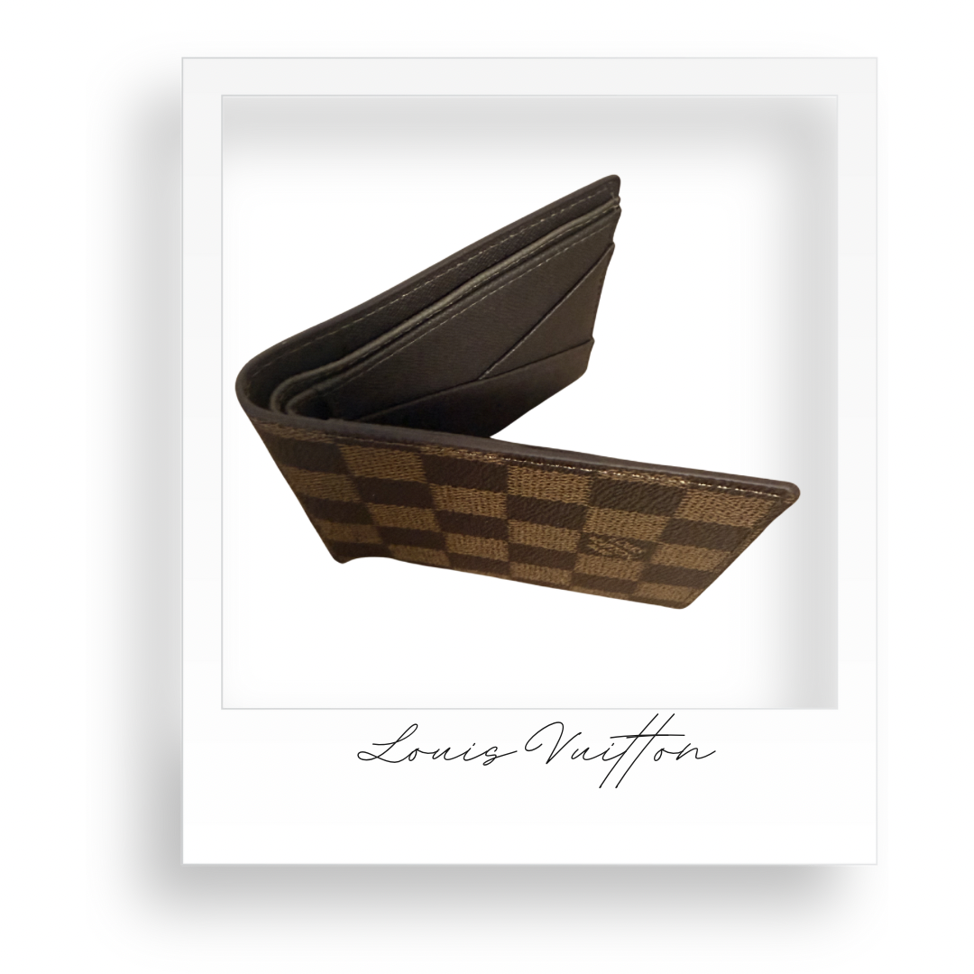 Men's Brown Checkered Wallet