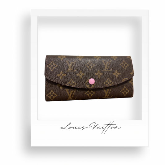 Brown Wallet with Pink Accents