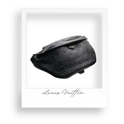 Black Embossed Belt Bag