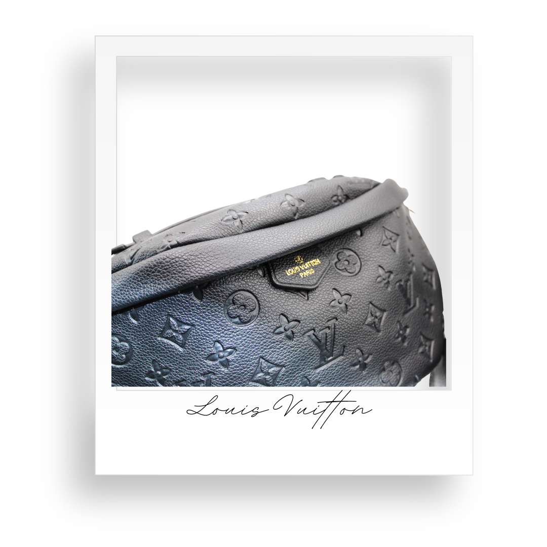 Black Embossed Belt Bag