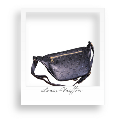 Black Embossed Belt Bag
