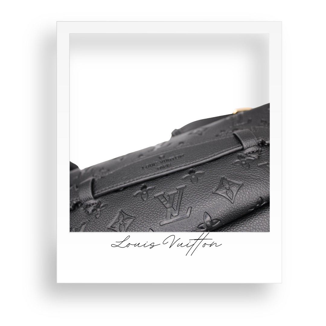 Black Embossed Belt Bag