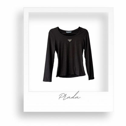 Black Ribbed Long Sleeve