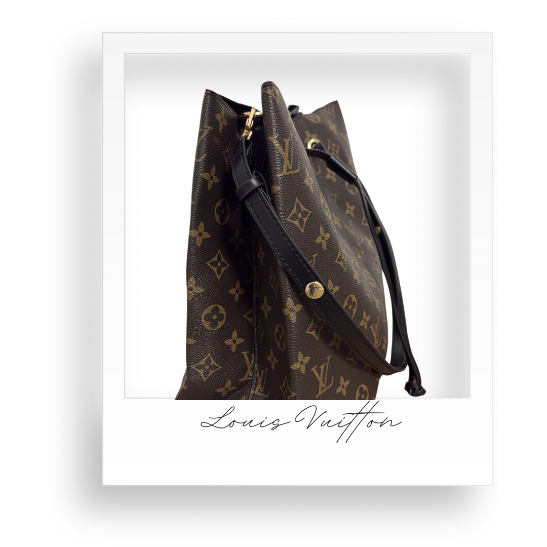 Brown Floral Purse with Black Accents