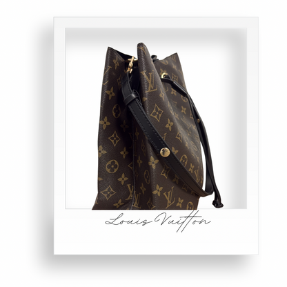 Brown Floral Purse with Black Accents