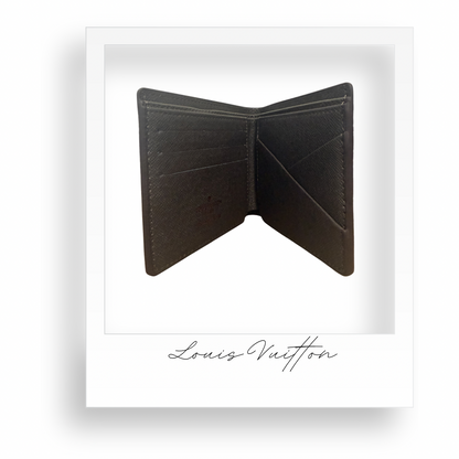 Men's Brown Checkered Wallet
