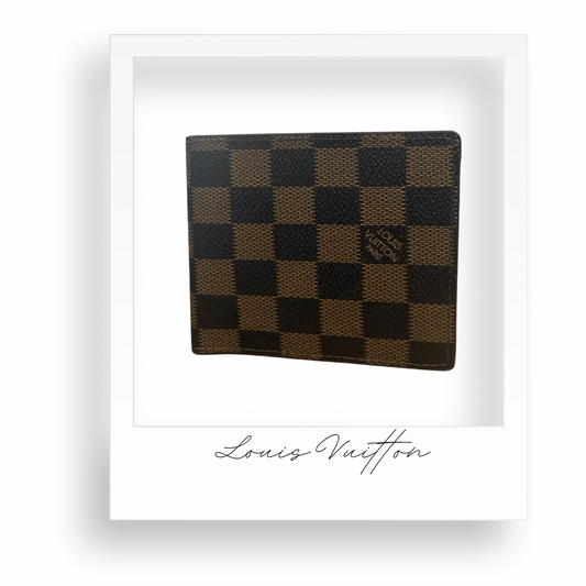 Men's Brown Checkered Wallet
