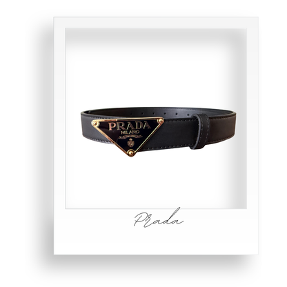 Black Belt with Gold Hardware