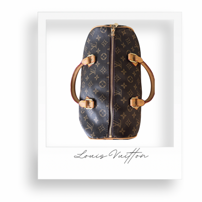 Brown Floral Handbag