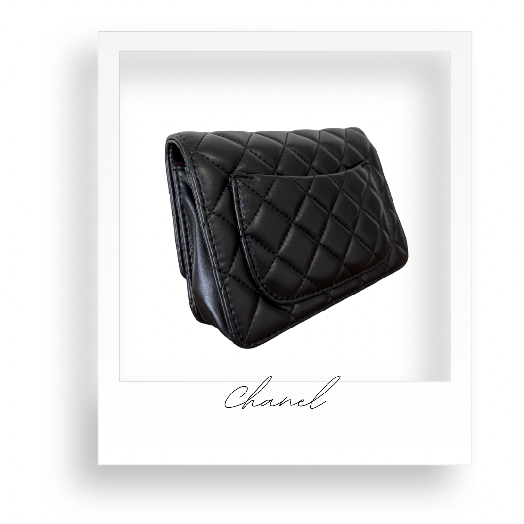 Black and Gold Clutch with Optional Strap