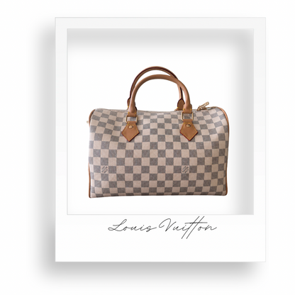 White Checkered Handbag