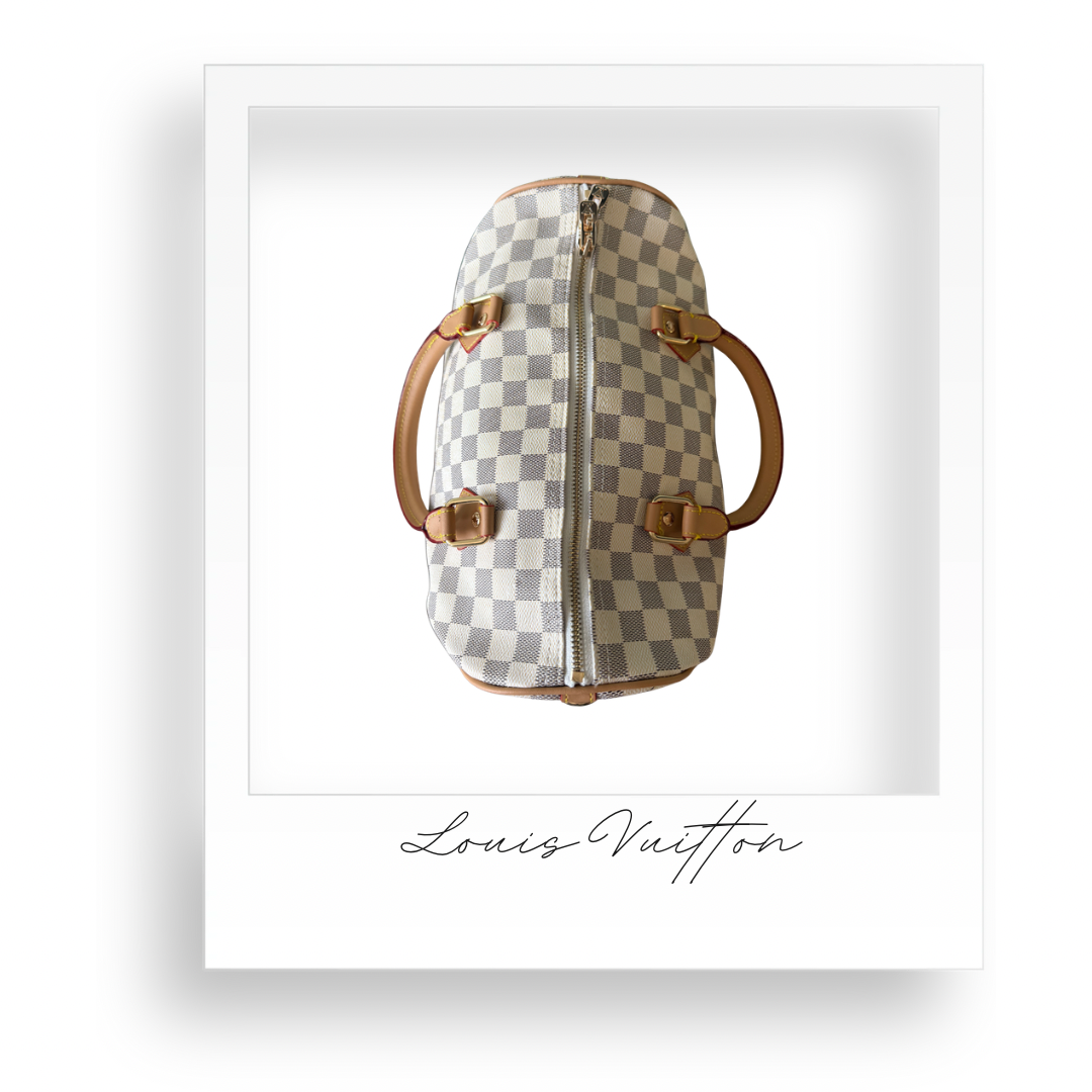 White Checkered Handbag