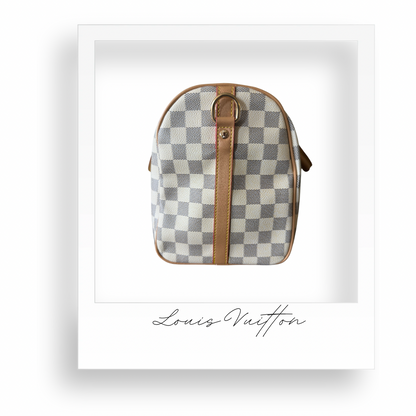 White Checkered Handbag