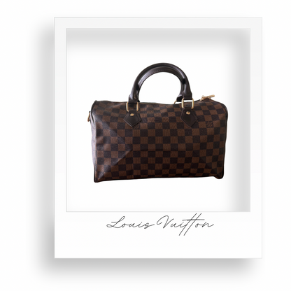 Brown Checkered Handbag