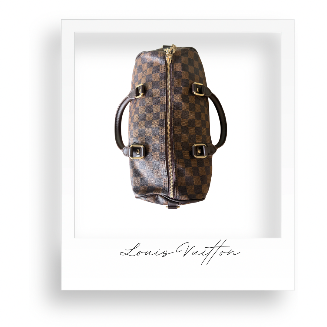 Brown Checkered Handbag
