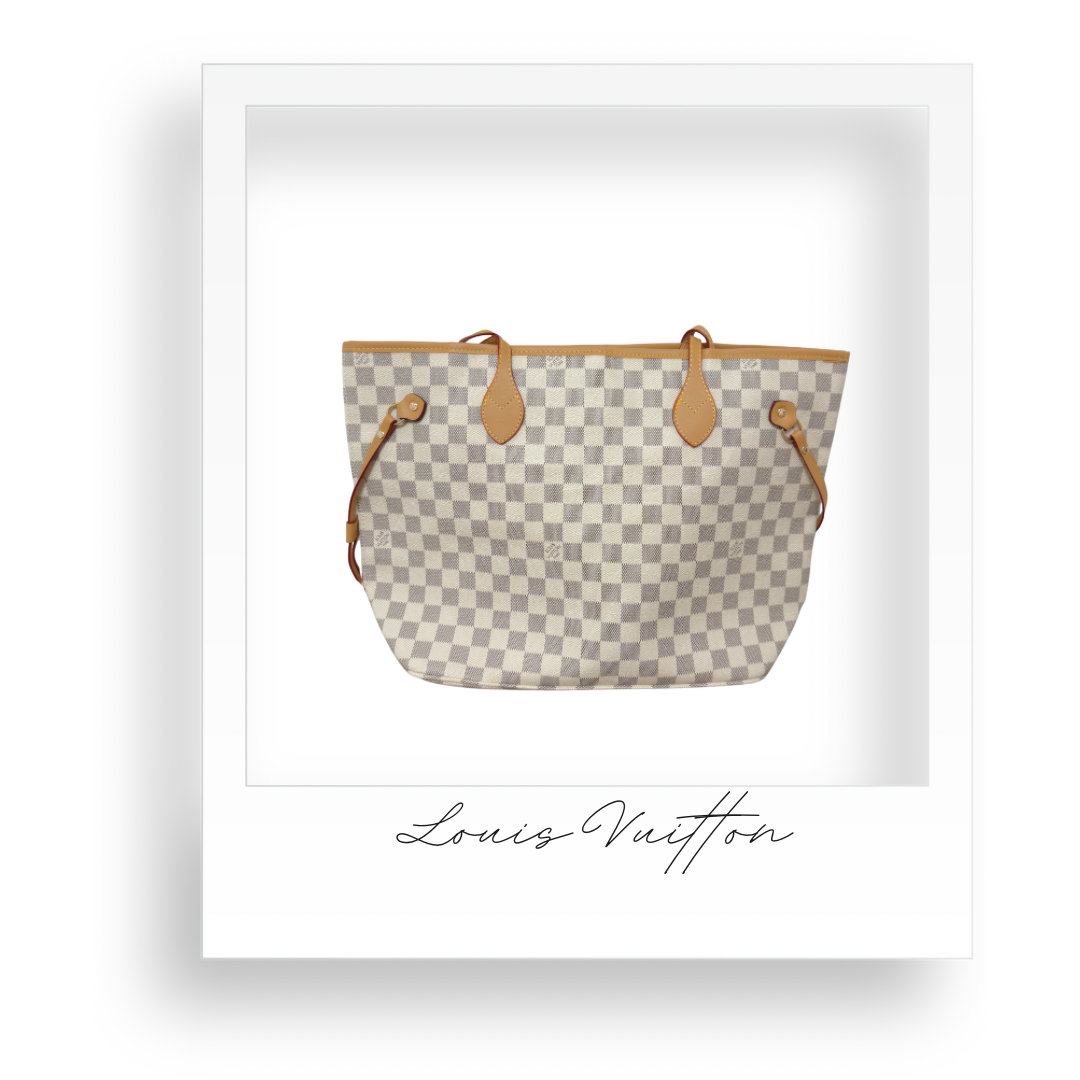 White Checkered Purse with Wallet