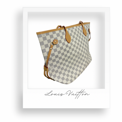White Checkered Purse with Wallet