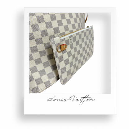 White Checkered Purse with Wallet