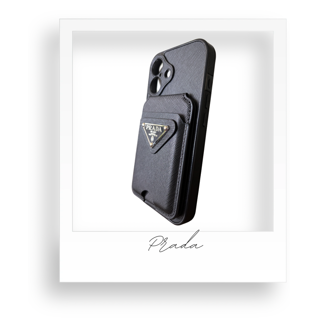 Black Mag Phone Case with Card Holder