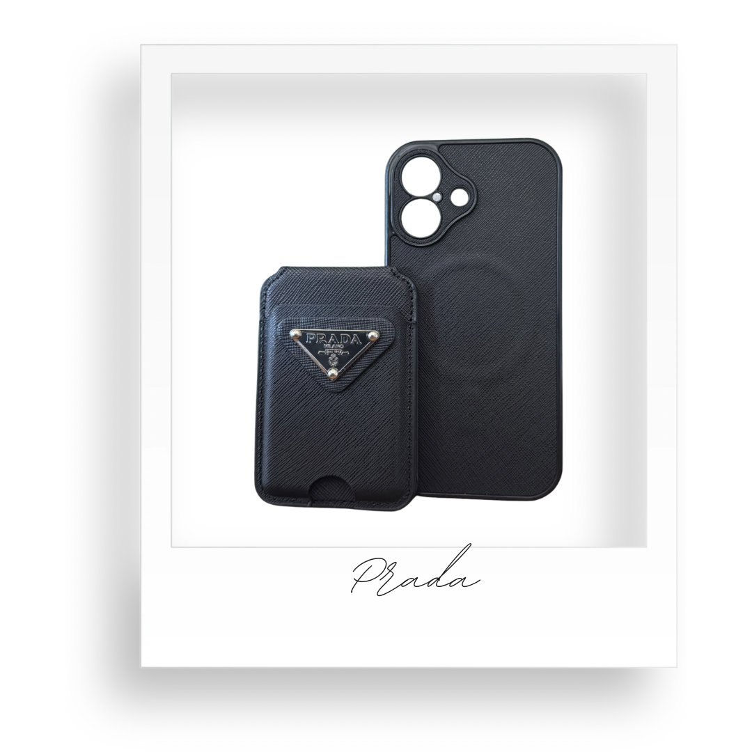 Black Mag Phone Case with Card Holder
