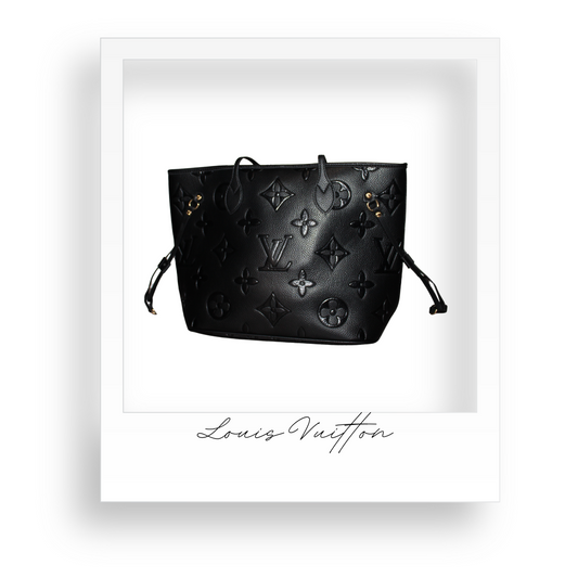 Black Embossed Purse with Wallet
