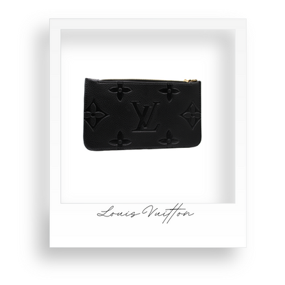 Black Embossed Purse with Wallet