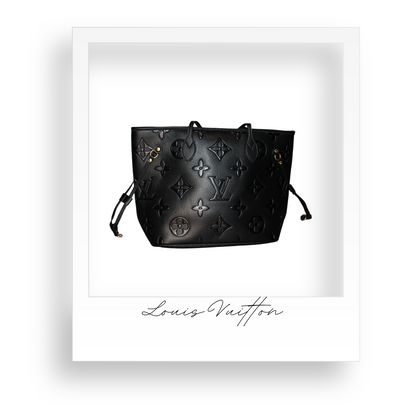 Black Embossed Purse with Wallet